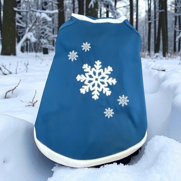 Wondershop Snowflake Dog Sweatshirt Size Large Fleece Lining Pet Pup Blue White - Picture 1 of 13